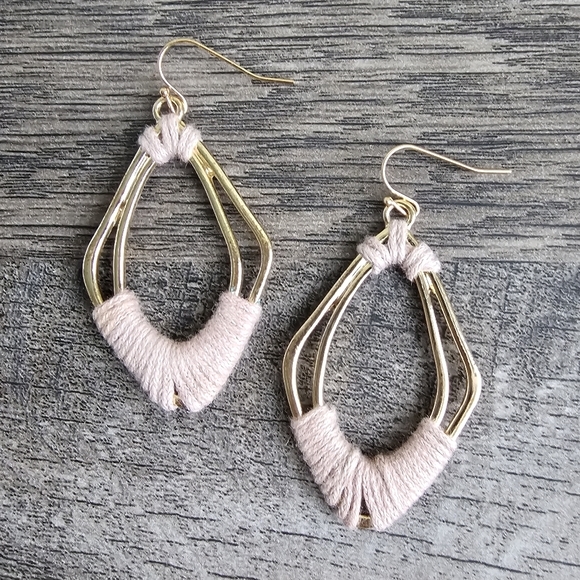 Bohemian Geometric Wrap Dangle Earrings - Picture 1 of 2